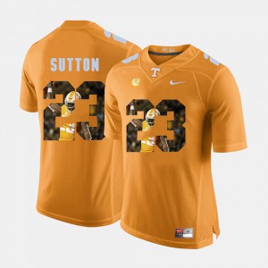 #23 Cameron Sutton UT Jersey Mens Pictorial Fashion Orange 804048-785