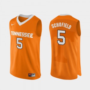 #5 Orange Admiral Schofield UT Jersey College Basketball Authentic Performace Men's 652045-513