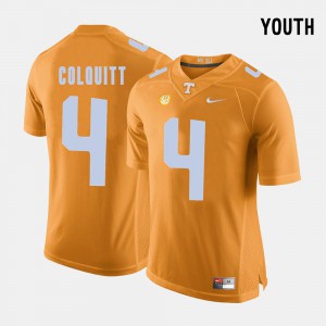 Youth Britton Colquitt UT Jersey College Football Orange #4 405490-700