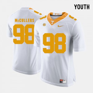 Youth(Kids) Daniel McCullers UT Jersey College Football White #98 165840-247