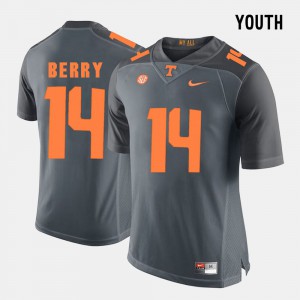 Kids Eric Berry UT Jersey Grey #14 College Football 276148-849