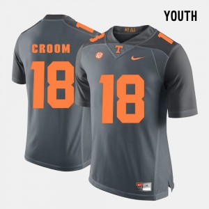 #18 Jason Croom UT Jersey College Football Grey Kids 390399-164