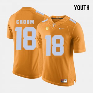 Kids Jason Croom UT Jersey Orange College Football #18 407146-549