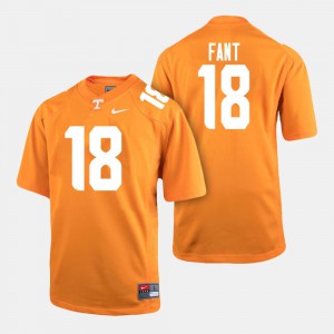 #18 Princeton Fant UT Jersey College Football Orange For Men 938678-327
