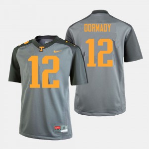 Quinten Dormady UT Jersey College Football Gray For Men's #12 515228-380